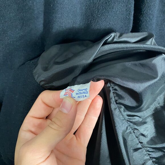 RARE Vintage Schott 776 Wool Long Peacoat Black size 40 / Medium - Picture 5 of 5